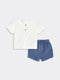 Crew Neck Basic Baby Boy T-Shirt and Shorts Set of 2
